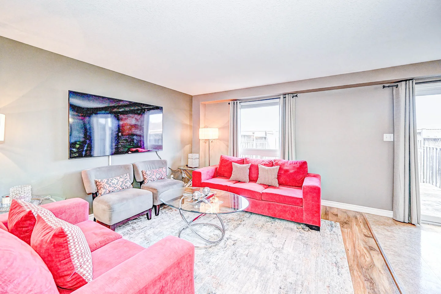 Main-floor living room at 155 Prosperity Drive