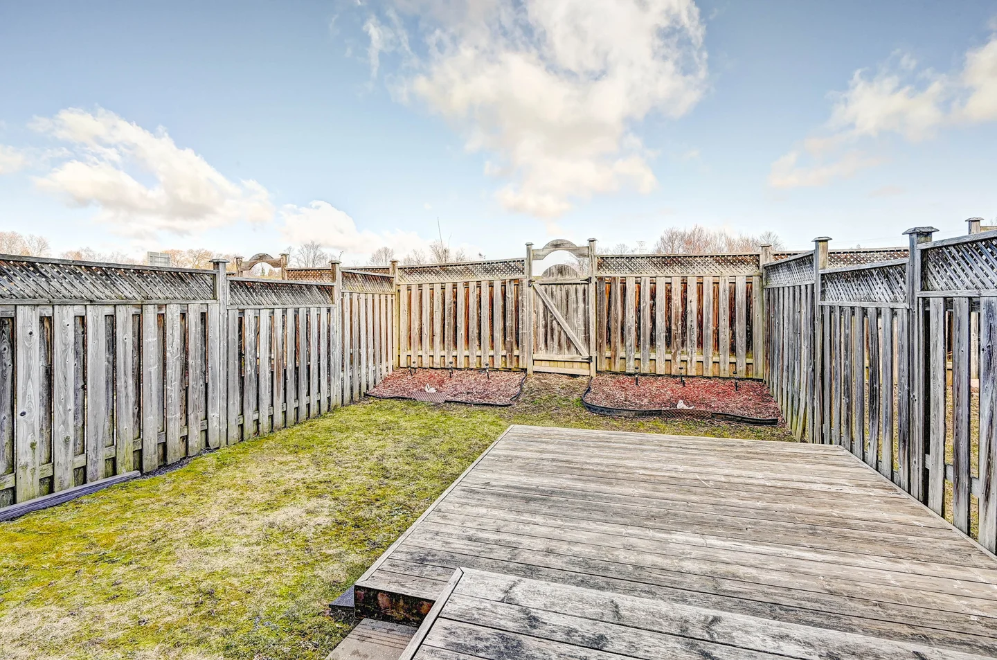 Backyard and deck at 155 Prosperity Drive